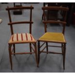 A PAIR OF ARTS AND CRAFTS CHAIRS, in the Pugin style.