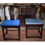 A PAIR OF EARLY 20TH CENTURY CHINESE CARVED HARDWOOD ARMCHAIRS with archaic style decoration.