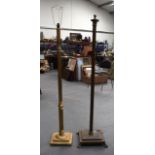 TWO LARGE BRASS STANDARD LAMPS. (2)