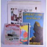 A LARGE OF VINTAGE POSTERS, including shipping and art. (qty).