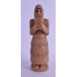 A RARE 19TH CENTURY CENTRAL ASIAN CARVED MARBLE VOTIVE FIGURE in the Mesopotamia style (C2900-