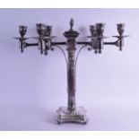 A RARE MID 19TH CENTURY IMPOSING SIX LIGHT CANDLEABRA in the Adams style, with six lights set in a