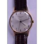 A 9CT GOLD FAVRE-LEUBA GENTLEMANS WRISTWATCH. 3.25 cm diameter.