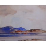 JOHN WELWOOD MANSON (Scottish), Framed Watercolour, signed, mountainous river landscape, "The