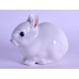 A ROYAL COPENHAGEN FIGURE OF A RABBIT. 8.5 cm wide.