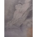 CHARLES PROSPER SAINTON (1861-1914), Framed Pair of Silver Point Etching, nude females in
