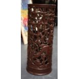 A LARGE ANTIQUE ARTS AND CRAFTS ENAMELLED IRON STICK STAND. 61 cm high. Fair condition