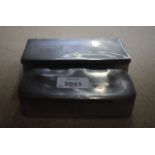 TWO ANTIQUE RECTANGULAR PEWTER SNUFF BOXES. (2)