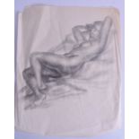 TOMLINS (British), Unframed Pair Drawings, signed, study of a nude female, together with another