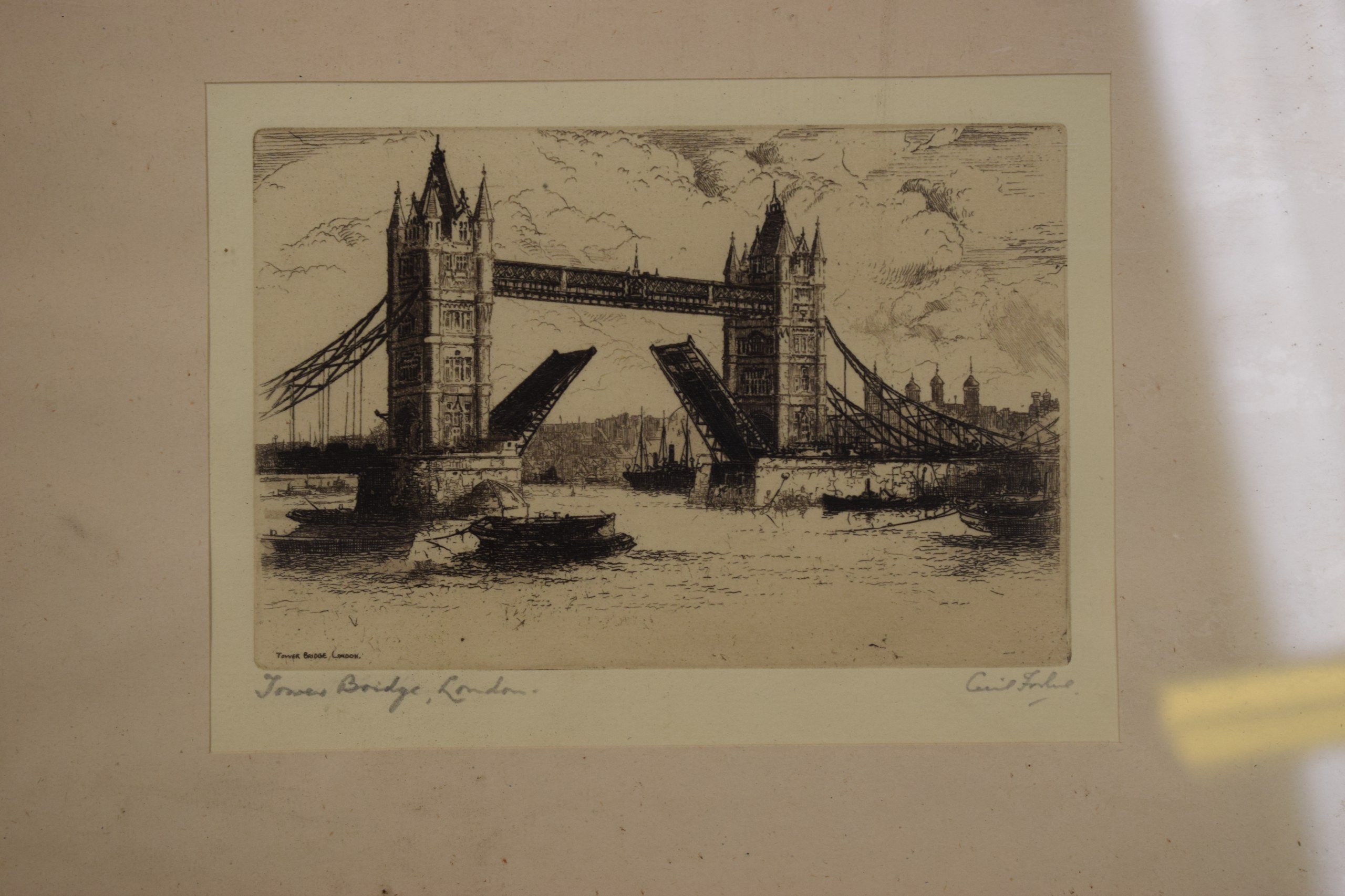AN ENGRAVING OF LONDON by Cecil Forbes. - Bild 2 aus 2