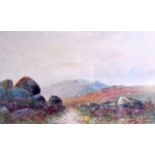 G BATE (Scottish), Framed Pair Watercolour, signed, mountainous landscape, together with another
