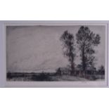 FRED BURRIDGE (1869-1945), Framed Etching, signed in pencil, "The Larsh Farm". 18 cm x 29 cm.