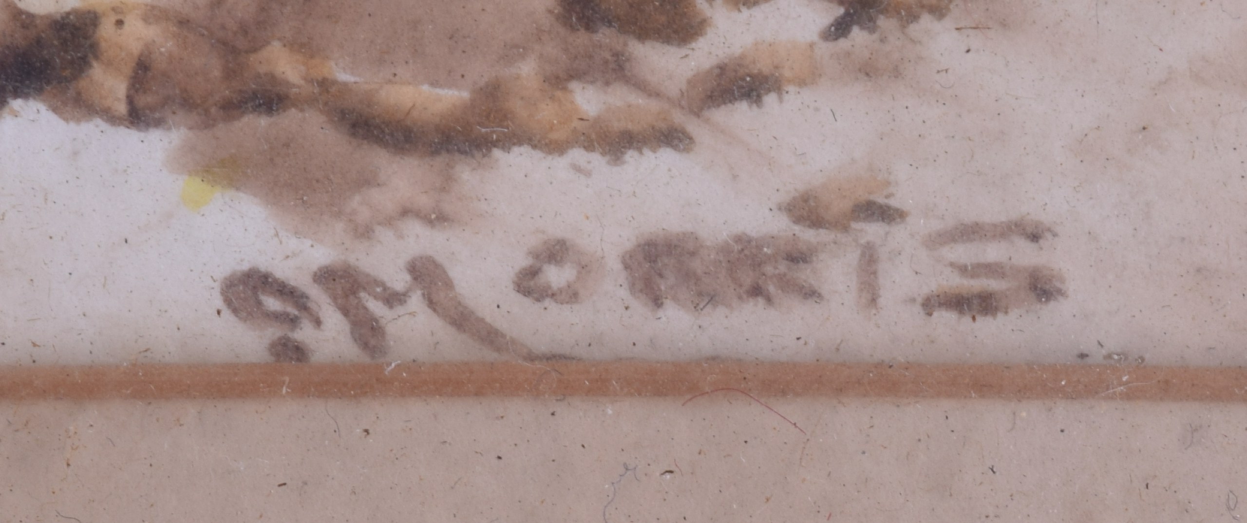 MORRIS (British), Framed Pair Watercolours, signed, mountainous landscape, "On the Findhorn", - Bild 4 aus 4