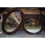 TWO VICTORIAN STYLE MIRRORS. (2)