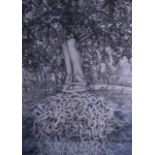 JOHN BUCKLEY (b. 1945), Framed Gouache & Watercolour, "Yggdrasil", the tree of life. 74 cm x 53 cm.