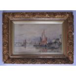 J STEWART (1903), Framed Watercolour, signed & dated, Venetian scenes. 30 cm x 50 cm.