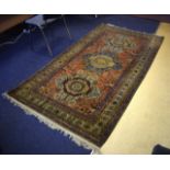 A GOOD ANATOLIAN KARS RUG decorated with a star pattern. 228 cm x 130 cm.