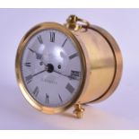 A FINE EARLY 19TH CENTURY ENGLISH DOUBLE FUSEE CIRCULAR DRUM SHAPED CLOCK by Sigismund Rentzsch of