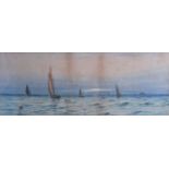 BRITISH SCHOOL (Early 20th Century), Framed Watercolour, unsigned, yachts sailing in a seascape.