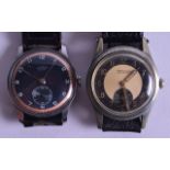 A VINTAGE STAINLESS JUPITER B & B WRISTWATCH together with a National waterproof wristwatch. (2)