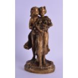 Raoul Larche (1860-1912) A fine French gilt bronze figure of two females, modelled holding a