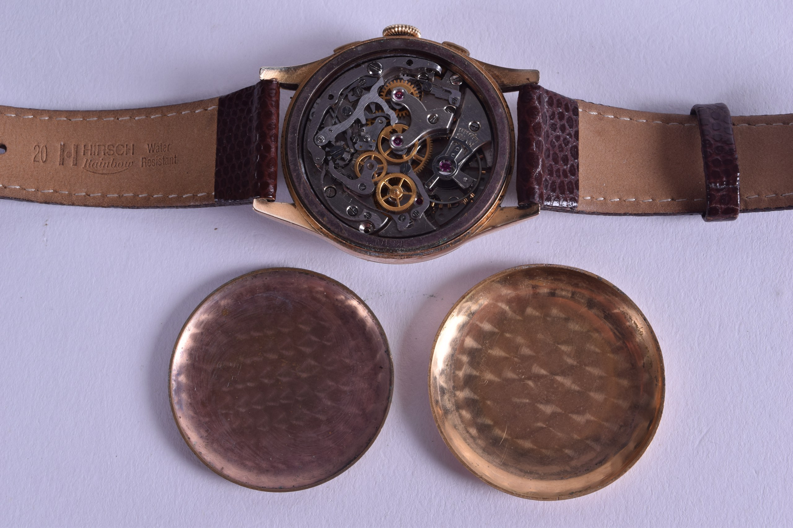 A VINTAGE 18CT YELLOW GOLD BRITIX AUTOMATIC GENTLEMANS WRISTWATCH. 3.5 cm diameter. - Image 2 of 2