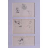 ARCHIBALD THORBURN (1860-1935), Framed Pencil Sketch, depicting cattle. Each 10 cm x 17 cm.