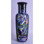 A WEDGWOOD FAIRYLAND LUSTRE PORCELAIN VASE painted with dragonflies, fairies and landscapes. 35 cm