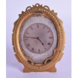 A FINE VICTORIAN ENGRAVED GILT BRASS TIMEPIECE STRUT CLOCK by J W Benson of London, with fine