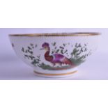 A 19TH CENTURY FRENCH SAMSONS OF PARIS PORCELAIN BOWL in the Chinese Export taste, painted with