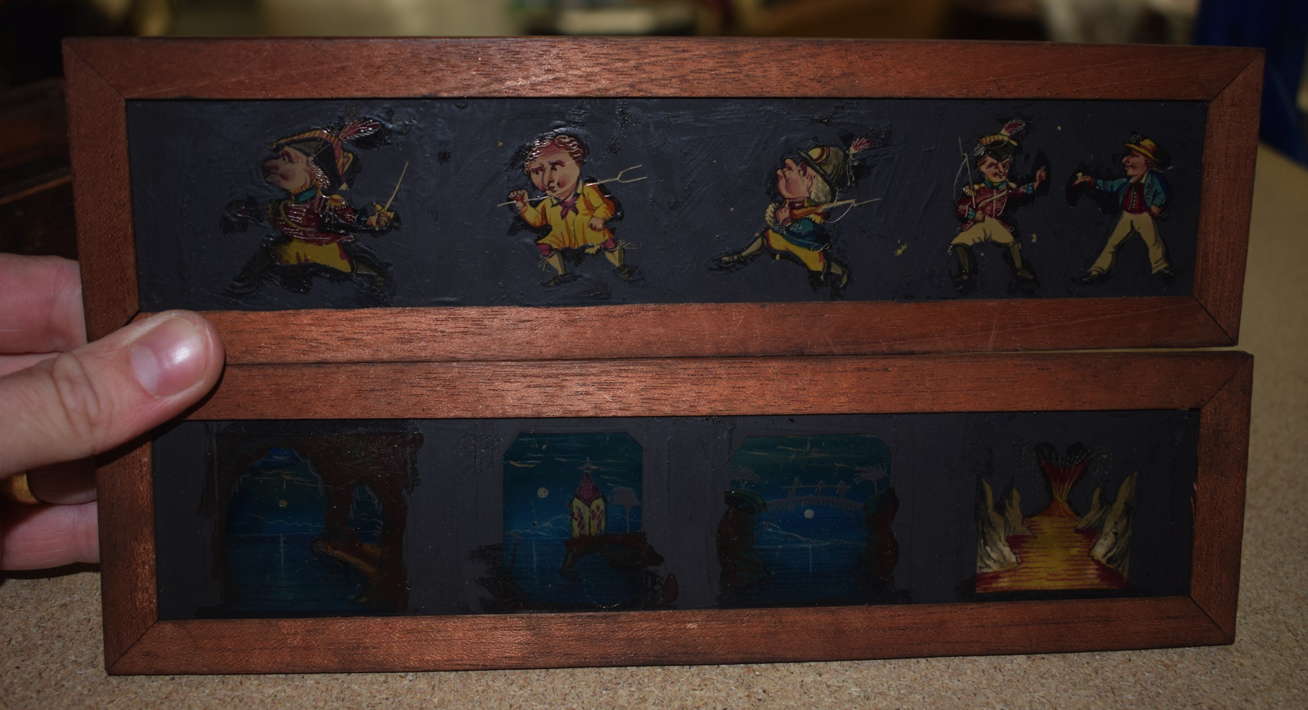 A GROUP OF ANTIQUE MAGIC LANTERN SLIDES mainly depicting boats and figures. (qty) - Image 2 of 2