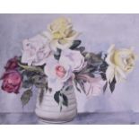 EILEEN SHELDON (1947), Framed Watercolour, signed & dated, still life flowers in a vase. 24 cm x