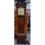 A GEORGE III LONGCASE CLOCK by Thomas Scott of Gainsborough, with rotating subsidiary dial. 213