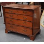 A GEORGE III CHEST OF DRAWERS. 84 cm x 94 cm.