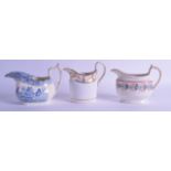 Early 19th c. English cream jug pattern of tall oval form pattern N45 another cream jug with a