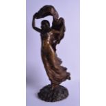 Leon Noel Delagrange (1872-1910) An Art Nouveau French bronze figure of a classical female, modelled