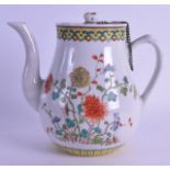 A CHINESE FAMILLE ROSE PORCELAIN TEAPOT AND COVER Guangxu mark and probably late in the period,