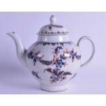 18th c. John and Jane Pennington Liverpool good teapot and cover painted in underglaze blue with