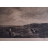 EDGAR BARCLAY (British), Framed Etching, "The Cloverfield". 25 cm x 35 cm.