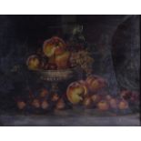 F HOULDSWORTH (British), Framed Pair Oil on Canvas, signed, still life Fruit. 39 cm x 49 cm.