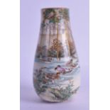 A LATE 19TH CENTURY JAPANESE MEIJI PERIOD SATSUMA VASE by Kozan, painted with ducks swimming upon