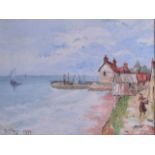 A MCKAY (Scottish), Framed Oil on Canvas, signed & dated, impressionist coastal scenes. 28 cm x 38