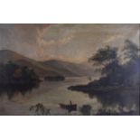 BRITISH SCHOOL (20th Century), Framed Pair Oil on Canvas, unsigned, mountainous river landscape,