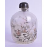 A LARGE CHINESE REPUBLICAN PERIOD REVERSE PAINTED GLASS SNUFF BOTTLE painted with figures on