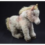 A VINTAGE STEIFF PONY, probably 1950~s. 40 cm x 41 cm.