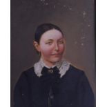 ENGLISH SCHOOL (Early 20th Century), Framed Oil on Card, Quarter length portrait of a female. 32