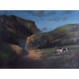 CHARLES GOOD (1923), Framed Oil on Canvas, signed & dated, cows grazing in a landscape 45 cm x 59