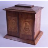 A GOOD 19TH CENTURY NORTHERN EUROPEAN WALNUT DESK CABINET with doors opening to reveal four