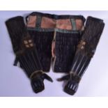 AN EARLY 19TH CENTURY JAPANESE EDO PERIOD PAIR OF SAMURAI ARMOUR SLEEVES together with a pair of