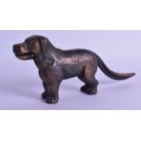 A VINTAGE CAST IRON NUT CRACKER in the form of a hound. 21.5 cm wide.